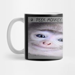 Peek Monkey illustration Mug